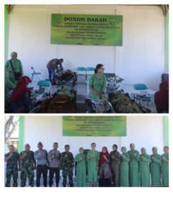 Peringatan HUT Persit Ke-78, Persit KCK Cabang 37 Kodim 1509/Labuha Gelar Donor Darah