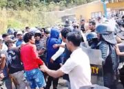 Security PT iwip dan Polres Halteng Hadang Pendemo, Warga Lingkar Tambang Tuntut Air Bersih dan Hentikan Polusi