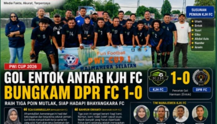KJH FC Tancap Gas di PWI Cup, DPR FC Jadi Korban Perdana