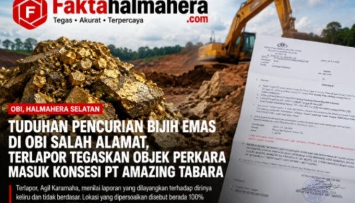 Terlapor Bantah Tuduhan Pencurian Bijih Emas di Obi, Sebut Laporan Salah Sasaran karena Objek Perkara Berada di Konsesi PT Amazing Tabara
