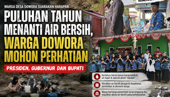 Puluhan Tahun Menanti Air Bersih, Warga Desa Dowora Minta Perhatian Khusus Presiden, Gubernur dan Bupati