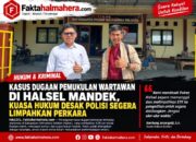 Kasus Dugaan Pemukulan Wartawan di Halsel Mandek, Kuasa Hukum Desak Polisi Segera Limpahkan Perkara